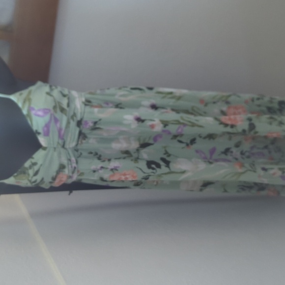 🍋✨ Abercrombie And Fitch Ruched Crinkle Floral Maxi Dress Size Small - Picture 7 of 7